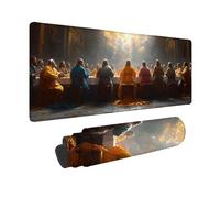 Yellow Mouse Pad Large 36x12inch, The Last Supper Gaming Mouse Pad Waterproof Desk Mat with 3MM Stitched Edges, Non-Slip Rubber Base Mousepad Computer Accessories for Gaming, Laptop, Office -hjw26014V