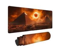 Yellow Mouse Pad Large 36x16inch, Pyramid Gaming Mouse Pad Waterproof Desk Mat with 3MM Stitched Edges, Non-Slip Rubber Base Mousepad Computer Accessories for Gaming, PC, Laptop, Office -hjw2601A8