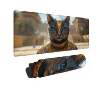 Yellow Mouse Pad Large 48x24x0.12inch, Cat Gaming Mouse Pad Waterproof Desk Mat with 3MM Stitched Edges, Non-Slip Rubber Base Mousepad Computer Accessories for Gaming, PC, Laptop, Office -hjw26019W