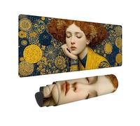 Yellow Mouse Pad Large 700x300x3 mm, Woman Mouse Mat Waterproof Desk Mat with 3MM Stitched Edges, Non-Slip Rubber Base Mousepad Computer Accessories for Gaming, Office, Gifts for Women -zjn25099S