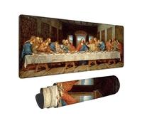 Yellow Mouse Pad Large 900x400x3 mm, The Last Supper Mouse Mat Waterproof Desk Mat with 3MM Stitched Edges, Non-Slip Rubber Base Mousepad Computer Accessories for Gaming, Office, Gifts -zjn2509UW