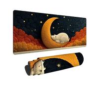 Yellow Mouse Pad Large 90x40cm, Polar Bears Mouse Mat Waterproof Desk Mat with 3MM Stitched Edges, Non-Slip Rubber Base Mousepad Computer Accessories for Gaming, Office, Gifts for Women -zjn2509H4