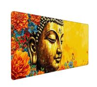 Yellow Mouse Pad Zen Large Mouse Mat 100 x 50cm Desk Mat Large Non-Slip Rubber Base-Smooth Cloth Surface, Durable Stitched Edges Desk Pad for Gaming, Computer, Office Accessories (Yellow) 55353u
