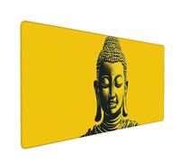 Yellow Mouse Pad Zen Large Mouse Mat 120 x 60cm Desk Mat Large Non-Slip Rubber Base-Smooth Cloth Surface, Durable Stitched Edges Desk Pad for Gaming, Computer, Office Accessories (Yellow) 55375h