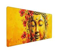 Yellow Mouse Pad Zen Large Mouse Mat 80 x 40cm Desk Mat Large Non-Slip Rubber Base-Smooth Cloth Surface, Durable Stitched Edges Desk Pad for Office, Work, Computer Keyboard Accessories (Yellow) 56275h