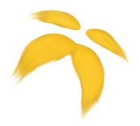 Yellow Moustache and Eyebrows Self-Adhesive Halloween Cosplay Props - Adult Role Play Beard Eyebrows for Adults Men Women Party Carnival Christmas Theatre Stage