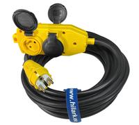 Yellow Multi-Way Adapter and Plug Rubber Extension Cord 3G2.5mm2 1-50m
