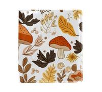 Yellow Mushroom Big Replaceable Book Cover, Reusable PU Leather Book Protector, Suitable for 9.8" x 11" Notebooks