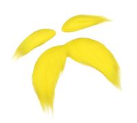 Yellow Mustache and Eyebrows - Fake Halloween Cosplay Props, Realistic Novelty Party Moustache Beard Eyebrows | For Adults Men Women Photo Party Carnival Easter