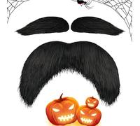 Yellow Mustache | Self-Adhesive Cosplay Props - Realistic Role Play Mustache Costume | for Adults Men Women Photoshoot Party Carnival Easter Christmas Theater Stage