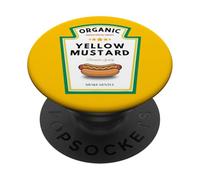 Yellow Mustard Funny Foodie Parody Hot Dog & BBQ PopSockets Adhesive PopGrip