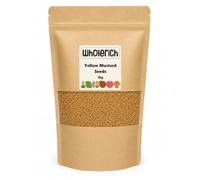 Yellow Mustard Seeds 1kg from Canada | Premium Whole Seeds for Pickling, Homemade Mustard & Everyday Cooking | Mild & Tangy Flavour - Wholerich