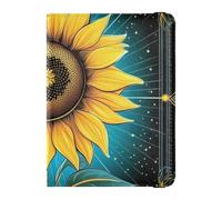 Yellow Mystic Tarot Astrological Sunflower Leather Passport and Vaccine Card Wallet Combo Passport Cover Passport Holder Lightweight, Yellow mystic Tarot astrological sunflower, One Size