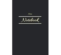 Yellow neon notebook 180 pages, 6x9 black background, retro journal, diary, squared, matte | 80s nostalgia gift