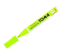 Yellow Neon Oil-Based Paint Marker Pen Permanent - 2.5mm Round Tip, Fast-Drying Waterproof Ink - Universal for Metal, Tyres, Plastic, Wood, Glass, Outdoor Marking, Workshop, Art, Crafts, DIY
