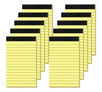 Yellow Notepads, 3" x 5", small notepads, 3" x 5", writing pads, 3" x 5", lined notepads, pack of 10 small pads, 3 x 5 notepads, 3" x 5", yellow paperback,