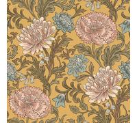 Rasch 553147 Salisbury Blossom Wallpaper Yellow Ochre 10m Roll Feature Wall