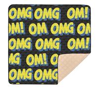 Yellow OMG Large Sturdy Baby Activity Play Mat for Indoor Outdoor 1-Piecing Foldable Kicking Mat for Babies Infants Toddlers, 50'' x 50''para juegos de