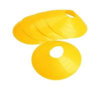 (Yellow, One size) 10PCS Football Training Sign Dish Plate Cone Obstacle Marker Tray Football Training Disc Equipment Ordinary Round Mouth (Red)