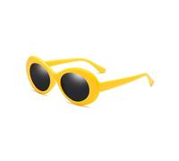 (Yellow, One size) Cool Nirvana Kurt Cobain Style Clout Sunglasses, White