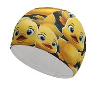 Yellow Orange Tree of Life Black White Race Checkered Flag Women Adult Waterproof Swimming Cap Bathing Caps for Women, Long and Short Hair
