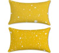 Yellow Outdoor Cushions Covers 40x80cm Garden Cushions Waterproof Simplicity Sofa Cushion for Outdoor Furniture Linen Cushion Cover Set of 2 Decorative Pillows Oblong Large Throw Pillow Covers u-18588