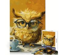 Yellow Owl Jigsaw Puzzle for Teenagers 1000 Pieces Brain Teasing Pleasant Leisure Smooth Edges Ideal Xmas Gift (38x52cm)