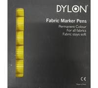(Yellow) Pack Of 6 Dylon Fabric Marker Pens