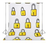 Yellow Padlocks Photo Studio Backgrounds Black Photography Backdrop for Portrait Video Shooting Live 56"x79"