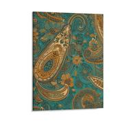 Yellow Paisley Pattern Wall Art Canvas Painting for Home, Personalized Pictures for Office Decor, Funny Poster Artwork for Hallway, Lightweight Art Prints for Living Room, Bedroom 16x20inch(41x51cm)