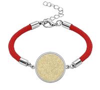 Yellow Patterns Bark Fingerprint Lucky Red String Bracelet Rope Bracelet Handmade
