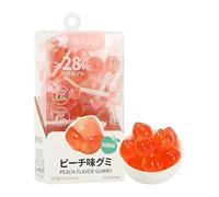 Yellow Peach Peeling Soft Candy 86g/box, Fruit Juice Gummies, Passion Fruit White Peach Grape Mango Peeling Fudge, Healthy and Nutritional Dessert, Toffee Chinese Snack Gift (White peach,2box)