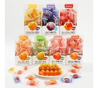 Yellow Peach Peeling Soft Candy 86g/box, Fruit Juice Gummies, Passion Fruit White Peach Grape Mango Peeling Fudge, Healthy and Nutritional Dessert, Toffee Chinese Snack Gift (Mixed flavors,5box)