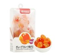 Yellow Peach Peeling Soft Candy 86g/box, Fruit Juice Gummies, Passion Fruit White Peach Grape Mango Peeling Fudge, Healthy and Nutritional Dessert, Toffee Chinese Snack Gift (Grapefruit,2box)
