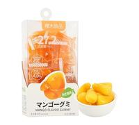 Yellow Peach Peeling Soft Candy 86g/box, Fruit Juice Gummies, Passion Fruit White Peach Grape Mango Peeling Fudge, Healthy and Nutritional Dessert, Toffee Chinese Snack Gift (Yellow Mango,5box)