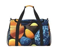 Yellow Pebbles Hand Travel Bag.Fashionable Design, Large Storage Capacity, Suitable For Business Trips And Short Trips., Black, One Size