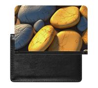 Yellow Pebbles Passport Cover Protector Rfid Blocking Passport Holder Id Card Holder Secure Travel Wallet Organizer for Passport Tickets Credit Cards, style, One Size