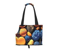 Yellow pebbles Pattern pet going out bag - lightweight travel cat bag, breathable shoulder bag for small dogs