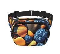 Yellow pebbles Printed fashionable waist bag, unisex messenger bag, fashionable travel waist bag