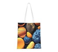 Yellow Pebbles Totes. Lightweightcanvas, Double Handles, Stylish Women'S Tote Bag, Perfect For Shopping, Work And Everyday Carry.