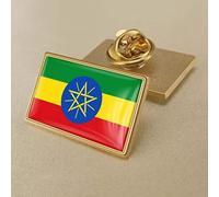 yellow pentagram geometry ethiopia Flag Pin Badge,Flag Lapel Pin Enamel Badges,National Waving Flag Pins,Metal Flag National Badges Pins,Brooch Souvenir Gift for Men Women,round 25x15MM,picture