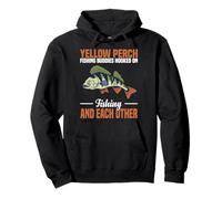 Yellow Perch Fishing Buddies Hooked On Each Other Pullover Hoodie