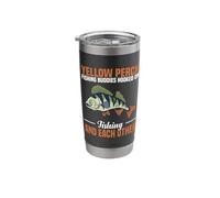 Yellow Perch Fishing Buddies Hooked On Each Other Stainless Steel Insulated Tumbler