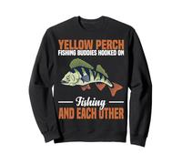 Yellow Perch Fishing Buddies Hooked On Each Other Sweatshirt