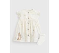 Yellow Peter Rabbit Print Dress & Socks Set Up to 3 mths