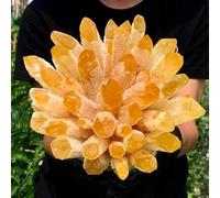 Yellow Phantom Quartz Crystal Cluster Ornaments (Size : 600-650g)