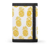 Yellow Pineapple Ananas Silhouette Casual Mens Credit Card Holder Wallets for Women Slim Durable Purse with ID Window
