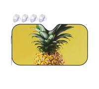 Yellow Pineapple Car Windshield Sun Shade Foldable Car Front Window Sunshade for Sun, Heat and UV Rays, Auto Sun Blocker Visor Protector for Cars, SUVs Medium