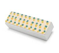 Yellow Pineapple Funny Glasses Case Hard Shell Eyeglasses Case Protector with Cleaning Cloth for Women Men