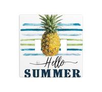 Yellow Pineapple Hello Summer Double Gang Toggle Light Cover Wall Plate Switch Decor Standard Size - 11.4x11.4cm